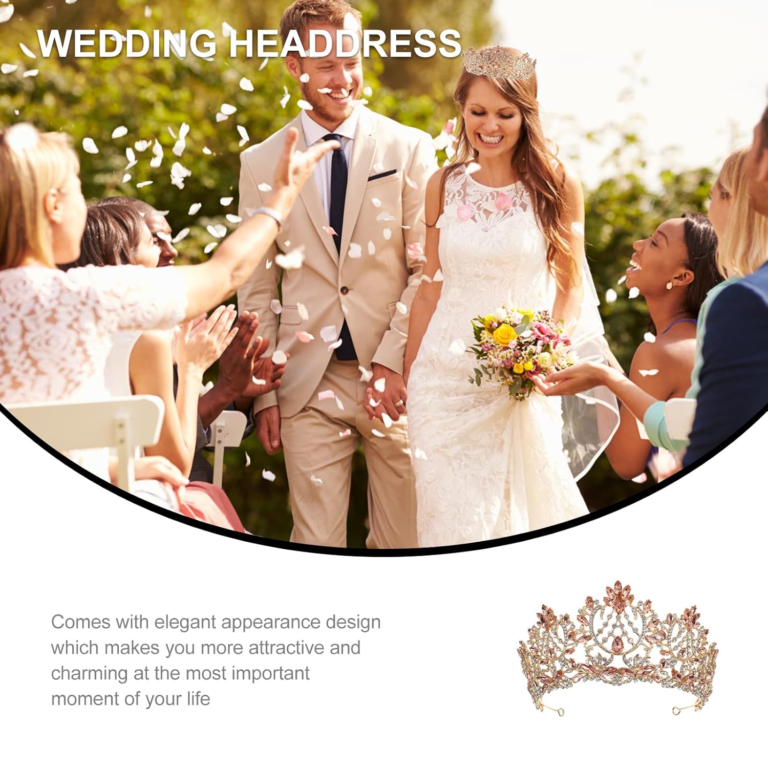 Elegant Alloy Wedding Crown Headdress for Women - Perfect for Special Occasions