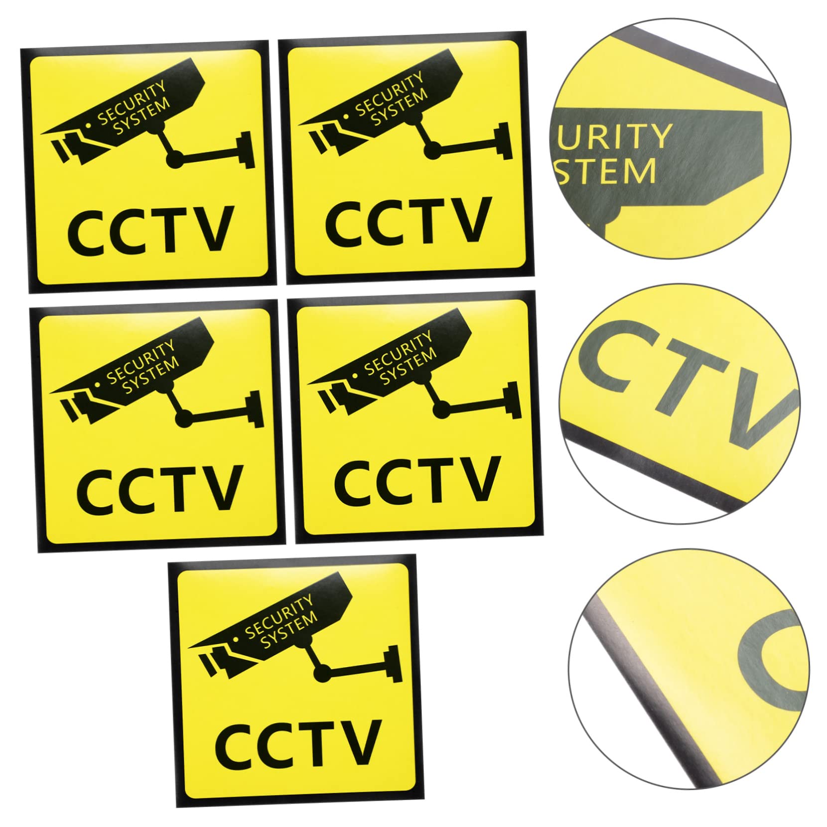 SOLUSTRE 25piezas Carteles De Videovigilancia Señales De Seguridad Para Propiedades Privadas Advertencias Claras Para Cámaras Cctv Uso Interior y Exterior Fácil Aplicación Superficies