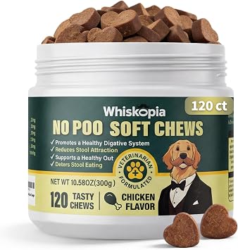 No Poo Chews for Dogs, Gut & Nutrient Support, 120 Ct | Supports healthy digestion & nutrient absorption, with digestive enzymes & probiotics
