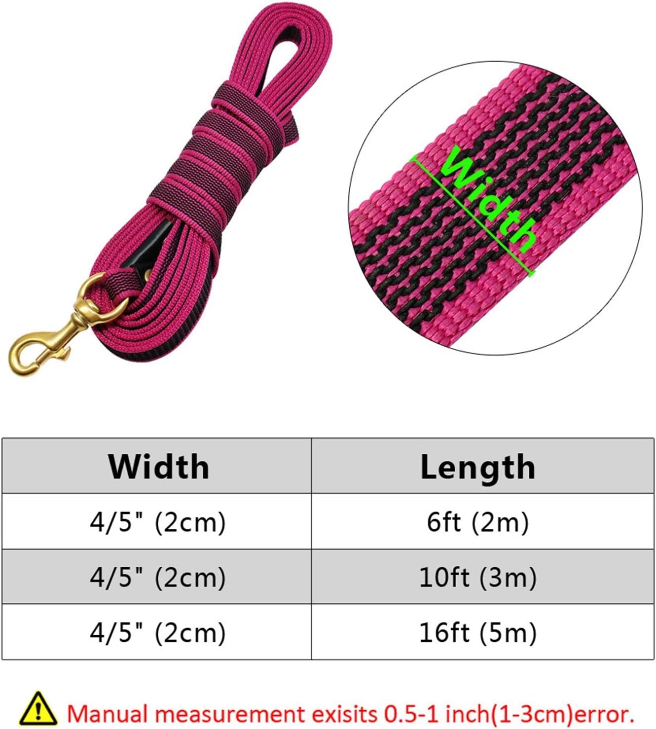 Primal Pet Dog Leash Long Dog Leash Nylon Non-Slip Dog Tracking Lead Leash for Medium Large Dogs Walking Training 2m 3m 5m Dog Leash (Color : A Size : 2m) (B 2m)