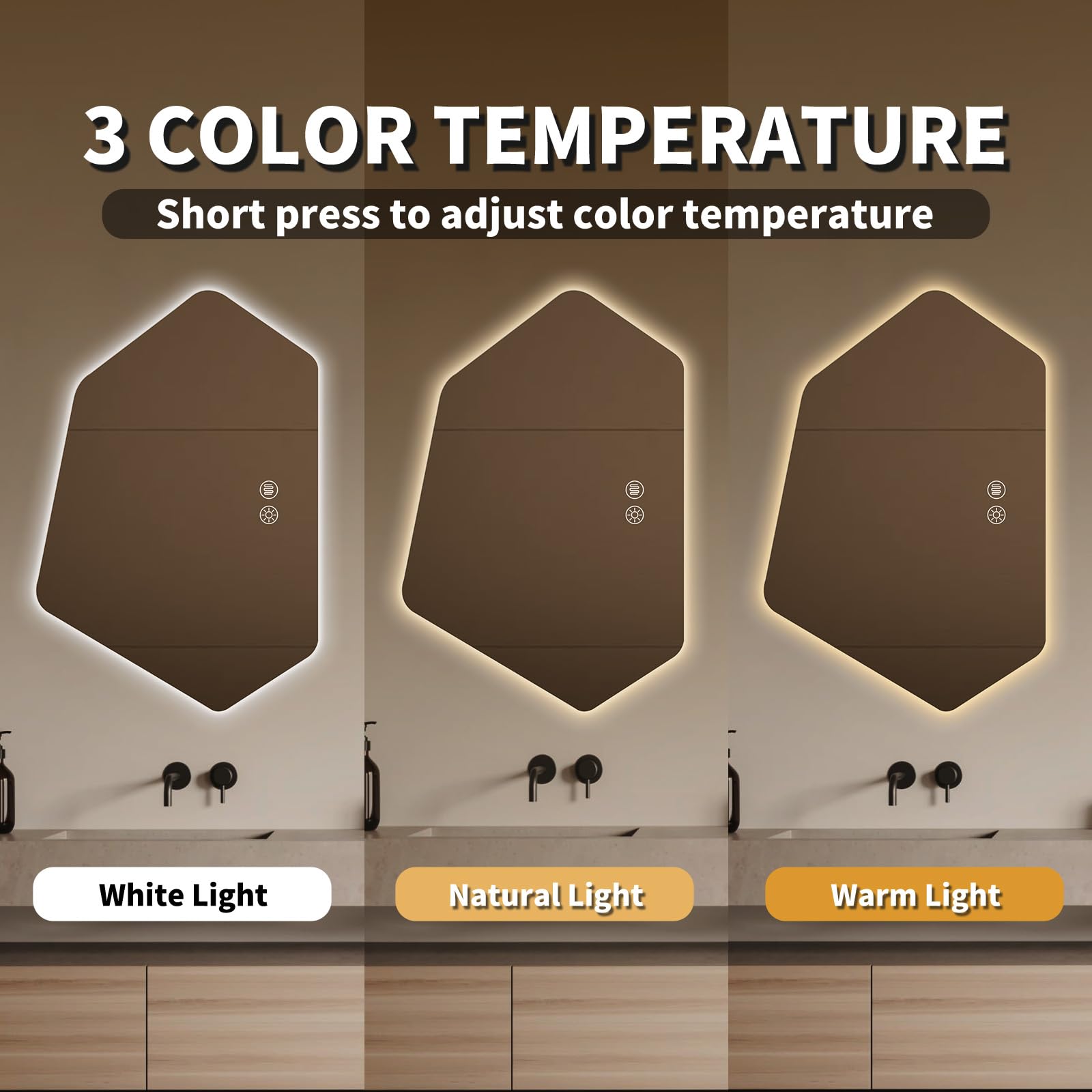 Jorviz LED Bathroom Mirror, 24