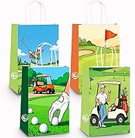 Vista 1 de Yowget 20 bolsas de regalo de golf, decoraciones de fiesta temática de golf, bolsas de dulces con asa para suministros de fiesta de cumpleaños