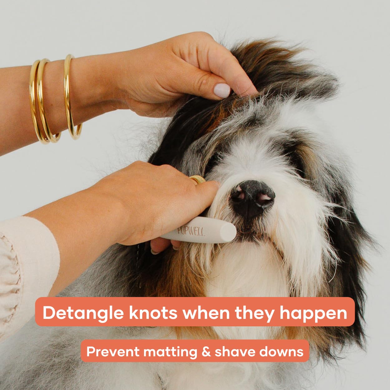 Pupwell Dematting Fur Steel Rake and Detangling Comb Tool for Dematting and Untangling Matted or Knotted Hair