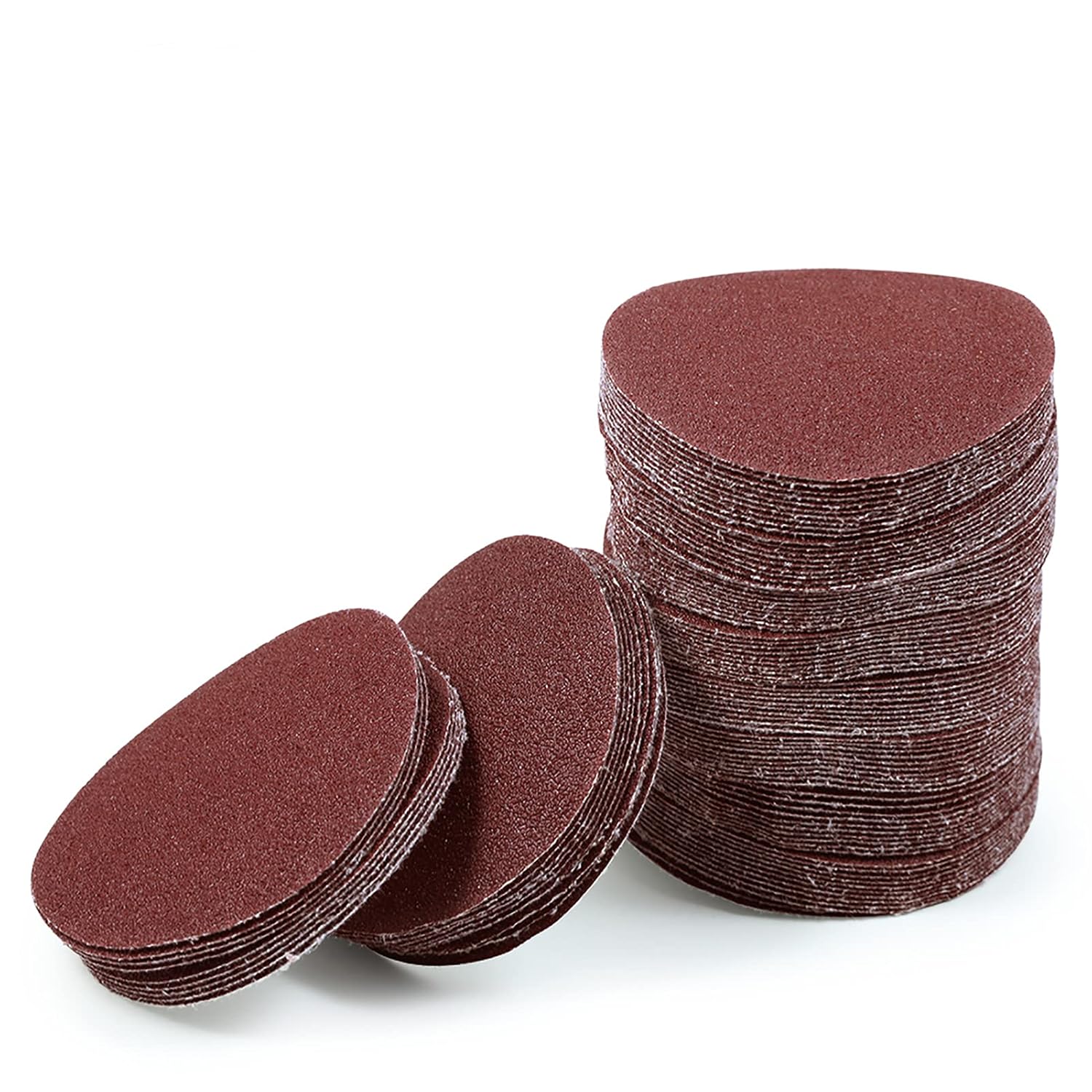 Sanding Discs 3 Inches 80 Grit Hook and Loop Sandpaper 100Pcs Sanding Pad NO-Hole Aluminum Oxide Random Orbital Sander