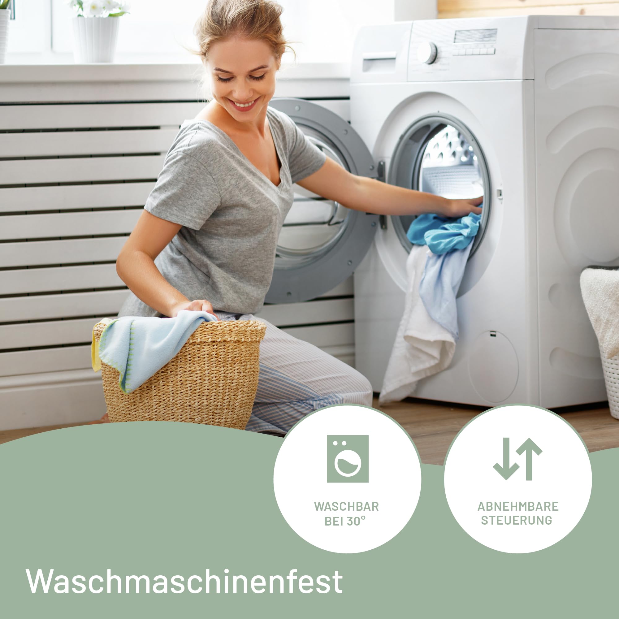 Imetec Adapto Recreo | Wärmeunterbett 150 x 80 cm, Schnellheizung, Konstante und individuelle Temperatur, Hypoallergenes, gestepptes, waschbares Gewebe, Made in Italy, Steuerung mit 6 Temperaturen