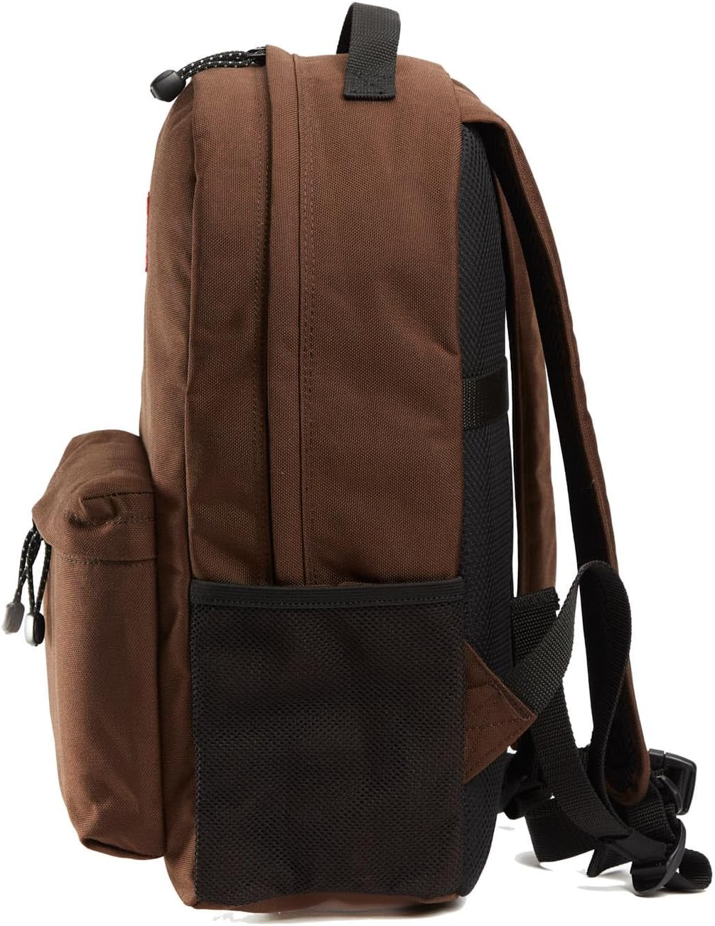 Manhattan Portage Mini Knickerbocker backpack With Laptop Compartment With Reflective Puller And Side Mesh Pockets (Dark Brown)