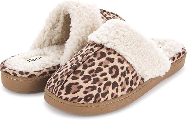 Womens Indoor Outdoor Soft Felt Fuax Fur Lined Open Back Slipper W/Memory Foam