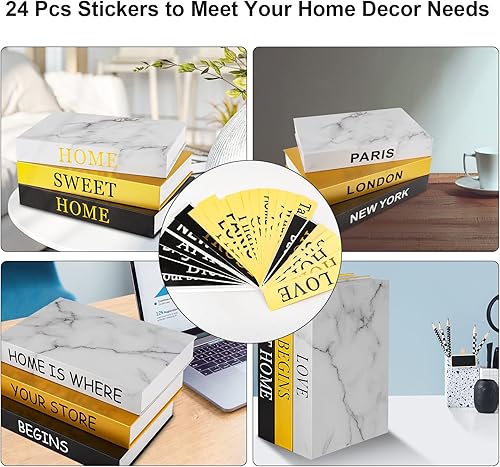 Miniatura 9 de YD SZ YADOO Z108 - Juego de 3 libros de tapa dura para decoración de sala de estar, mesa auxiliar, libros de imitación decorativos, cajas de