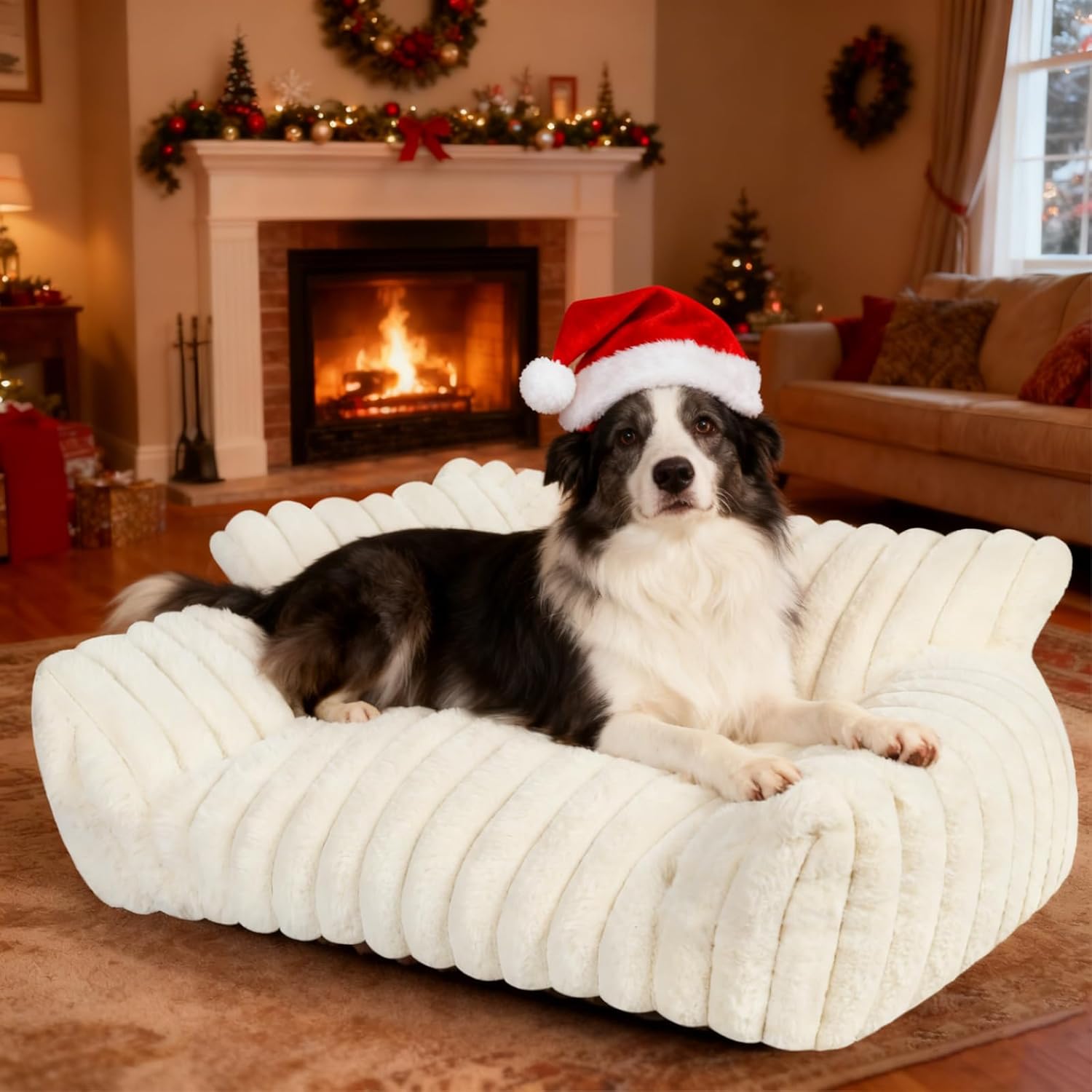 Cute Cat Couch Bed for Indoor Cats, Fluffy Pet Cat Sofa with Premium Soft Corduroy Fleece, Cute Small Dog Beds for Small Dogs, Fuzzy Puppy Chair with Removable Washable Cover (30x20x10,Grey)