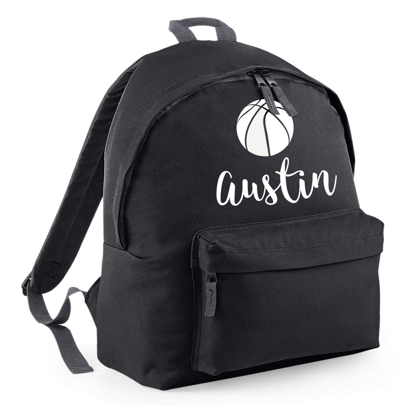 Nametape Express Personalized Backpack Printed with Name Great for School, Club or days out (Black)