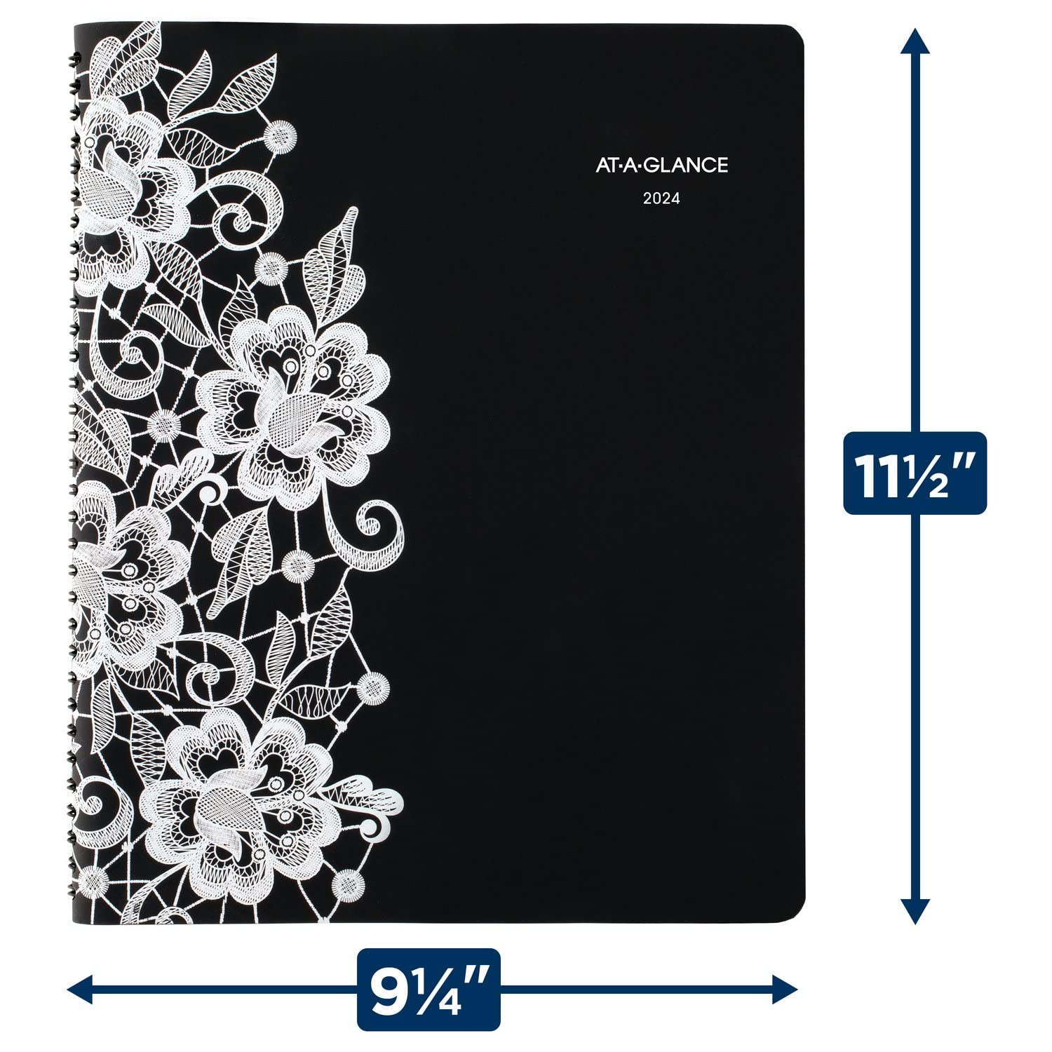 AT-A-GLANCE Agenda settimanale e mensile 2024, libro degli appuntamenti orari, 21 x 28 cm, grande, Lacey (541-905-24)