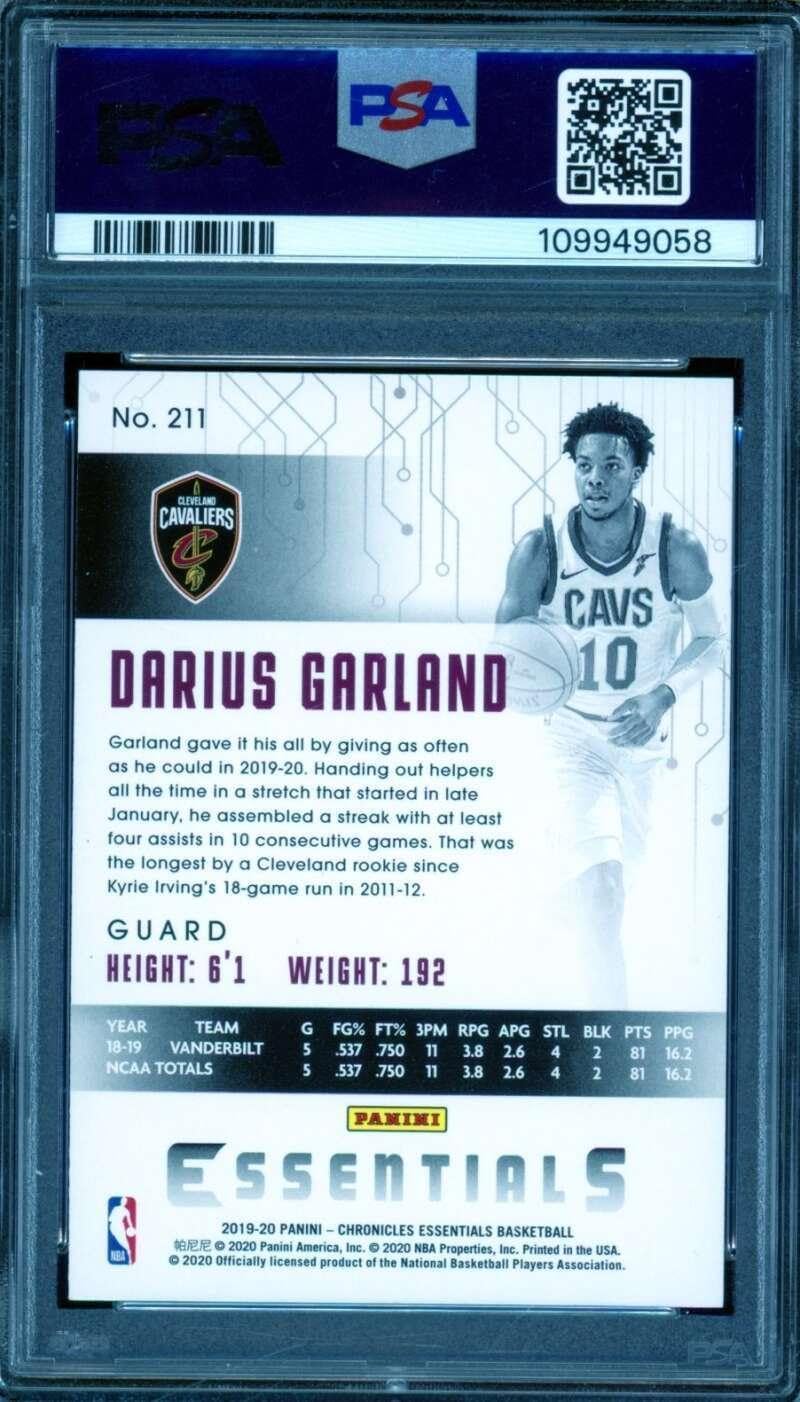 Darius Garland Rookie Card 2019-20 Panini Chronicles #211 PSA 9 - Basketball Slabbed Rookie Cards