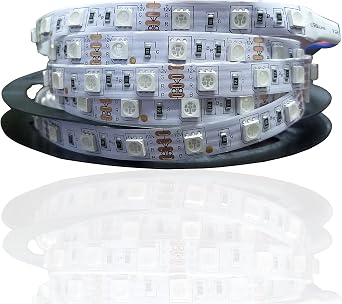 SMD 5050 RGB LED Strip Not Waterproof 5M 300LED DC 12V Fita LED Light Strips Flexible Neon Tape Luz Monochrome RGB, 5M Not Waterproof IP20 [Energy Class E]