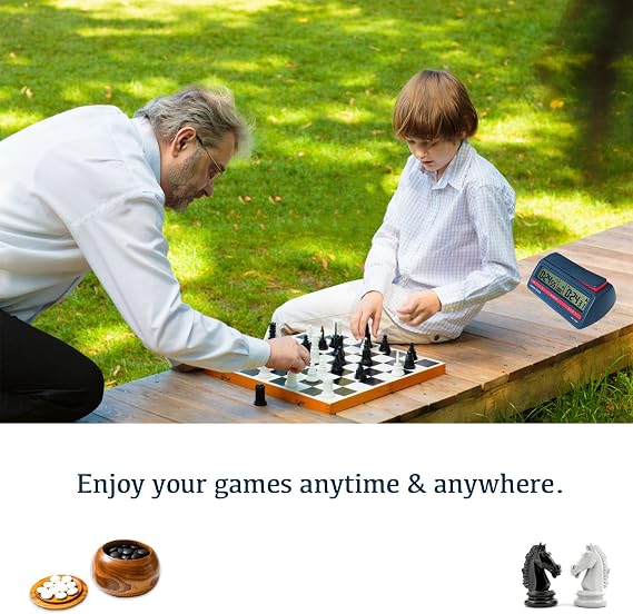 Digital Chess Clock, Professional Electronic Chess Timer with Alarm, Multifunction Portable Chess Clock for Chinese Chess Board Go Game Timer