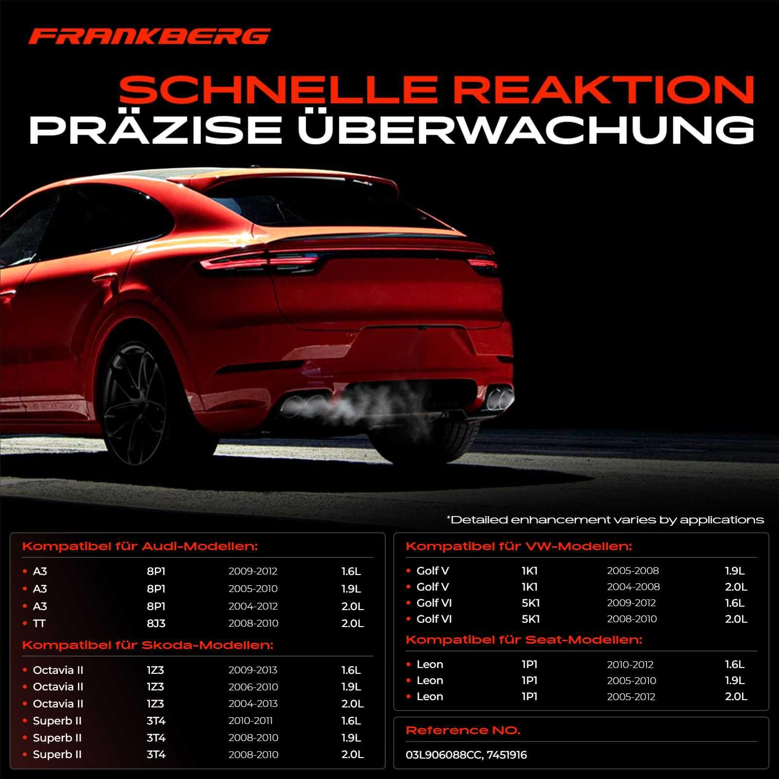 Abgastemperatursensor Nach Katalysator für A3 8P Altea 5P1 Leon 1P1 Octavia II 1Z Beetle 5C Golf 5K Diesel 2008-2018 03L906088CC