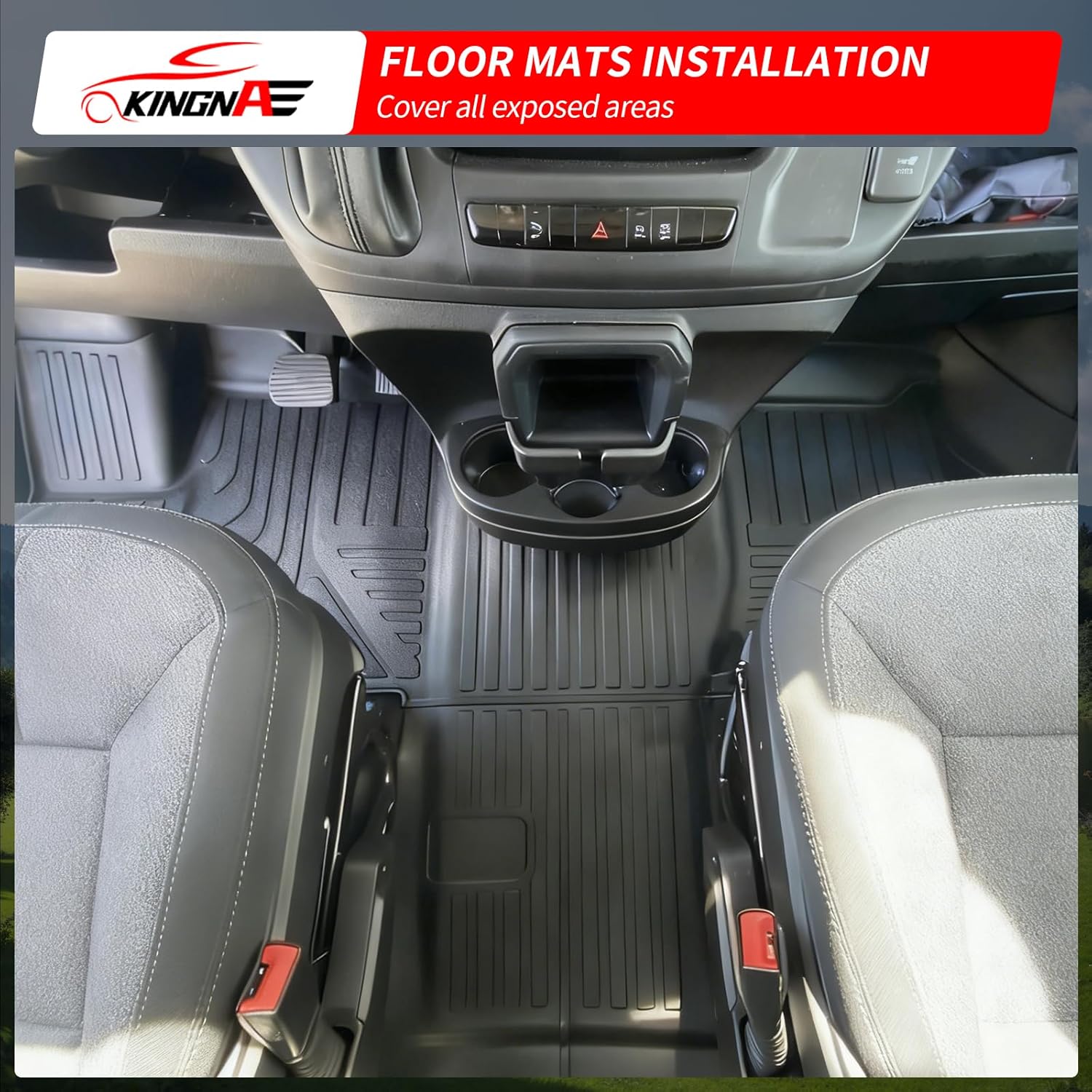 Floor Mats Compatible with 2018-2026 Dodge Ram Promaster 1500 2500 3500 TPE All Weather Guard Protector Floor Liner for 2025 Ram Promaster Accessories - Image 2