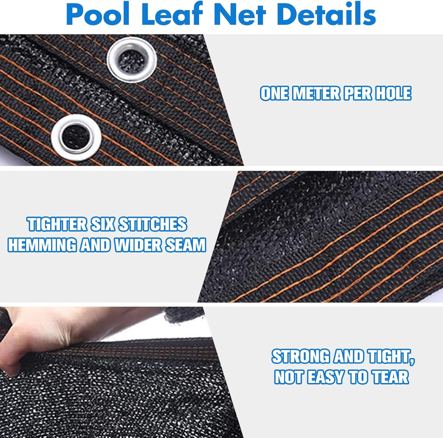 16 Ft x 32 Ft Oval Pool Leaf Net Cover, Fine Mesh Oval Above Ground Swimming Pool Leaf Net Cover, Covers Size: 20 Ft x 36 Ft (Includes 4-feet Overlap), Black