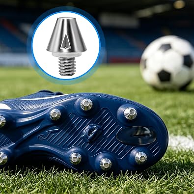 12PCS M6 Replacement SG Studs, 4PCS 14mm + 8PCS 10mm Football Boot Studs, Compatible with adidas M6 Thread Soccer & Rugby Boots, Soft Ground SG Cleats with Wrench Sliver