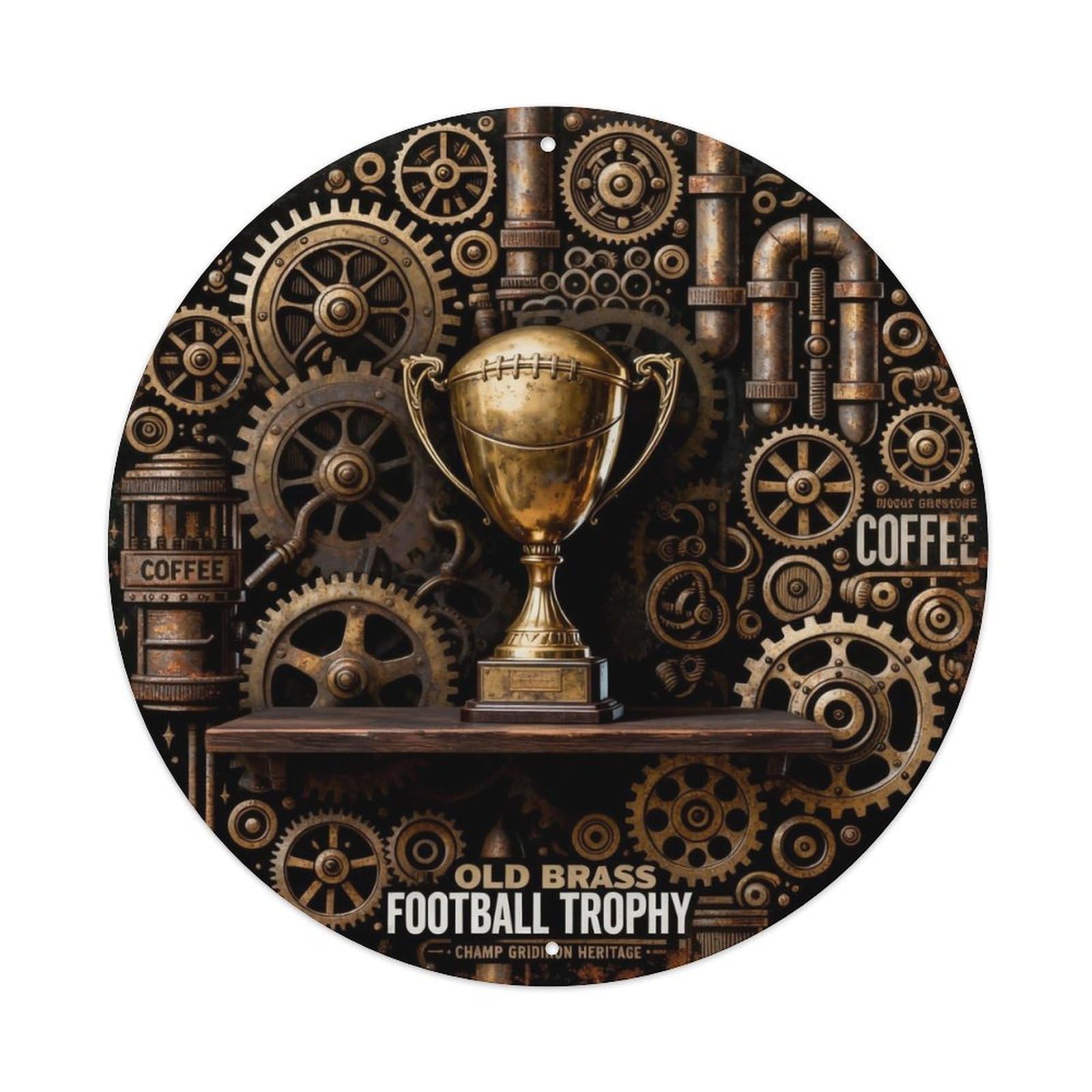 CHAMP GRIDIRON HERITAGE Metal Tin Sign Plaque