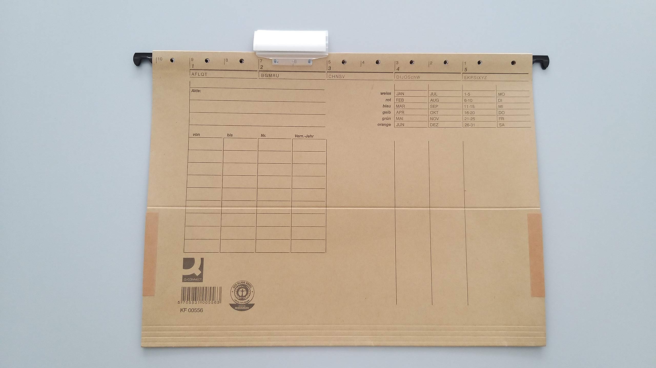 Q-Connect KF00555 UniReg - Cartella sospesa e accessori, 25 pezzi