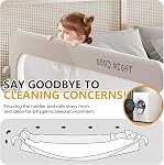 Toddler Bed Rails for Crib | Foldable Bed Rail for Toddlers | Portable Bed Rails Guard Bumper for Kids | Safe Bed Side Rail for Twin, Queen, King, Full Size Beds (59inch)