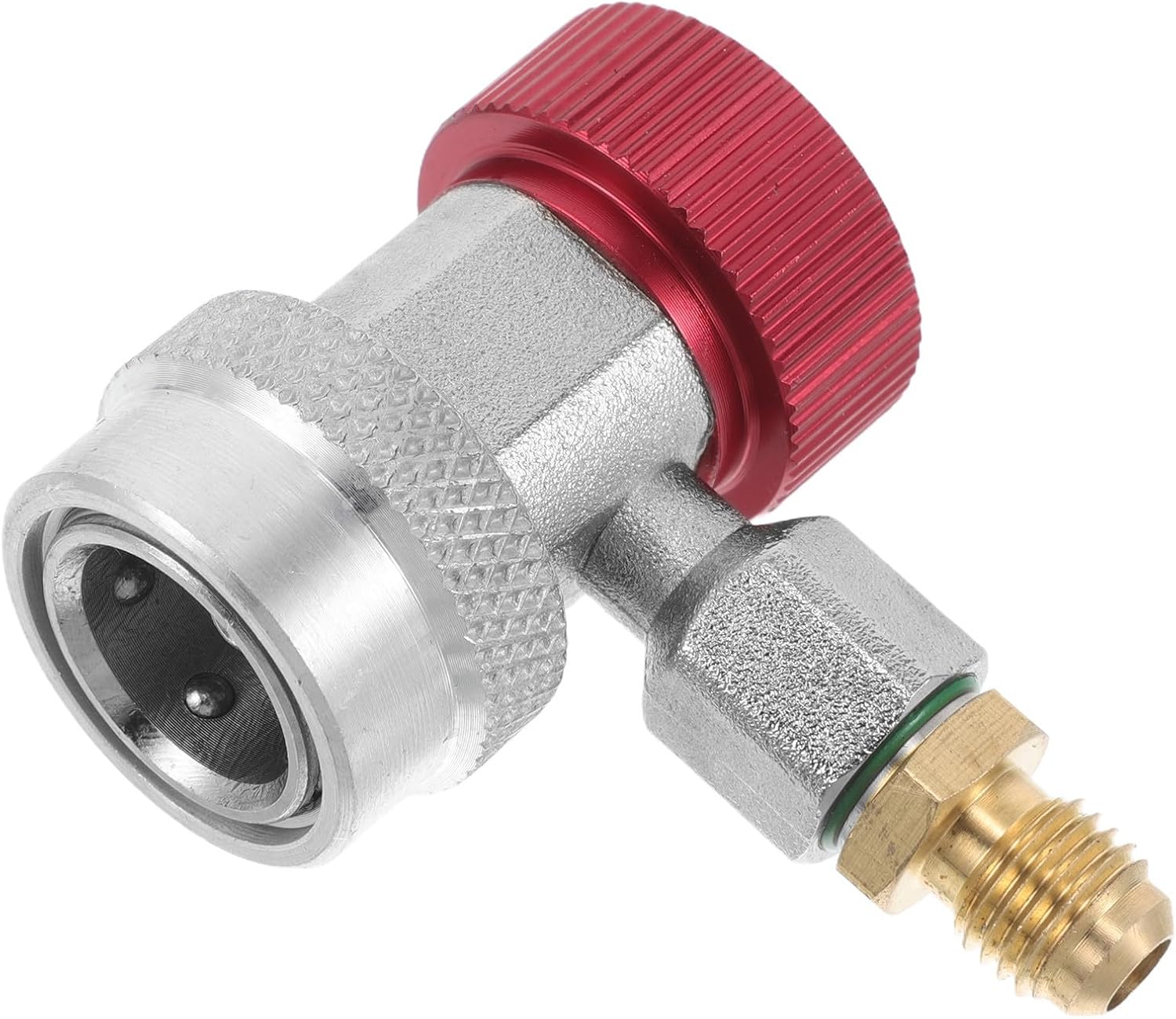 SECFOU Quick Coupler Connector Adapter for Car Air Conditioner System, Alloy Material with Quick Connect Design Compatible with Refrigerants, for Maintenance and Car Air Conditioning