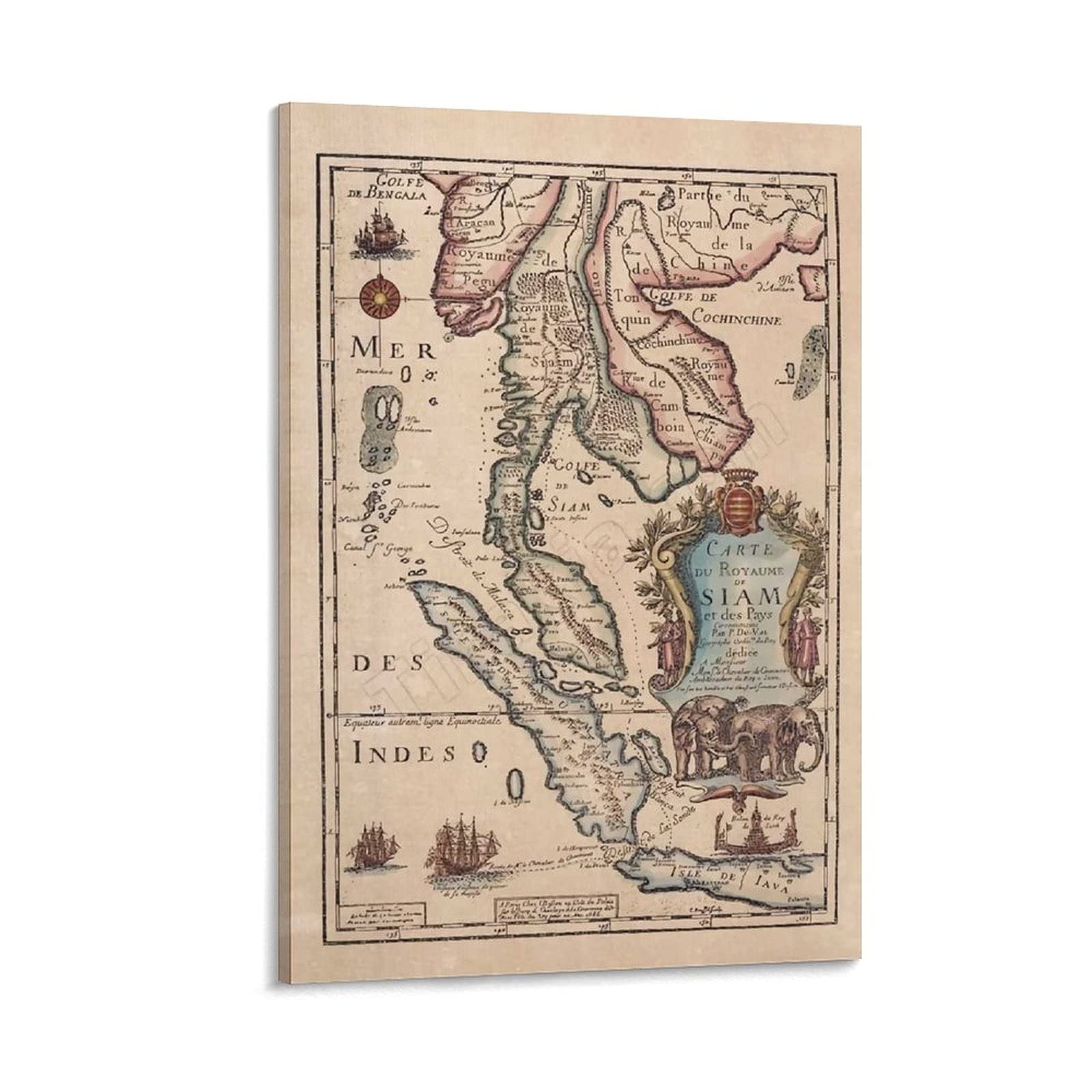 希少】東南アジア 古地図 18世紀 イサーク・ティリオン作成