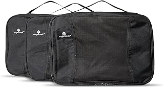 Eagle Creek Pack-It Full Cube Set, 3 Pack, Black, Black, Set M/M/M, Pack-it Full Cube Packing Cubes for Travel - Packing B...