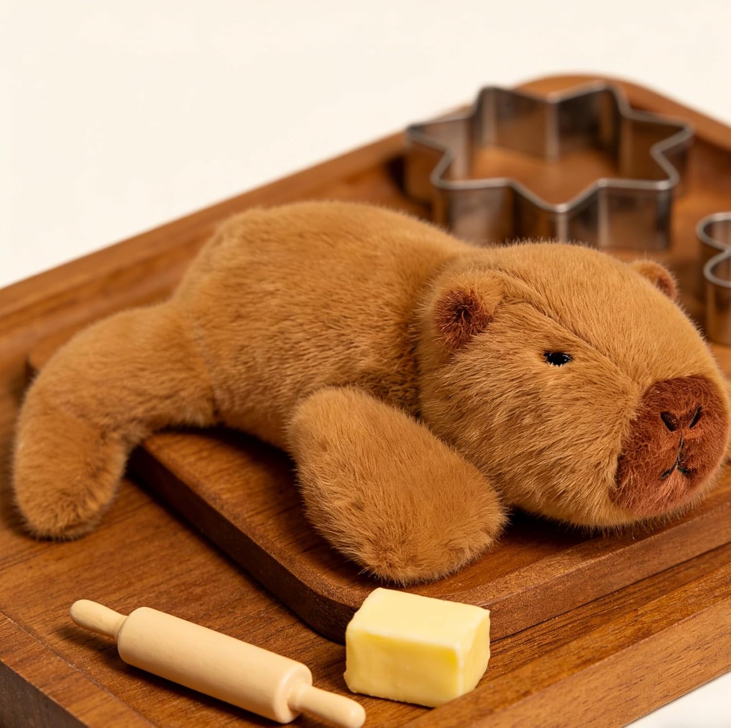 Mini Palm-Sized Capybara Stuffed Animal 7.8 inch Soft Small Cute Capibara Plush Doll Plushies Toys Decoration Gifts for Kids Brown