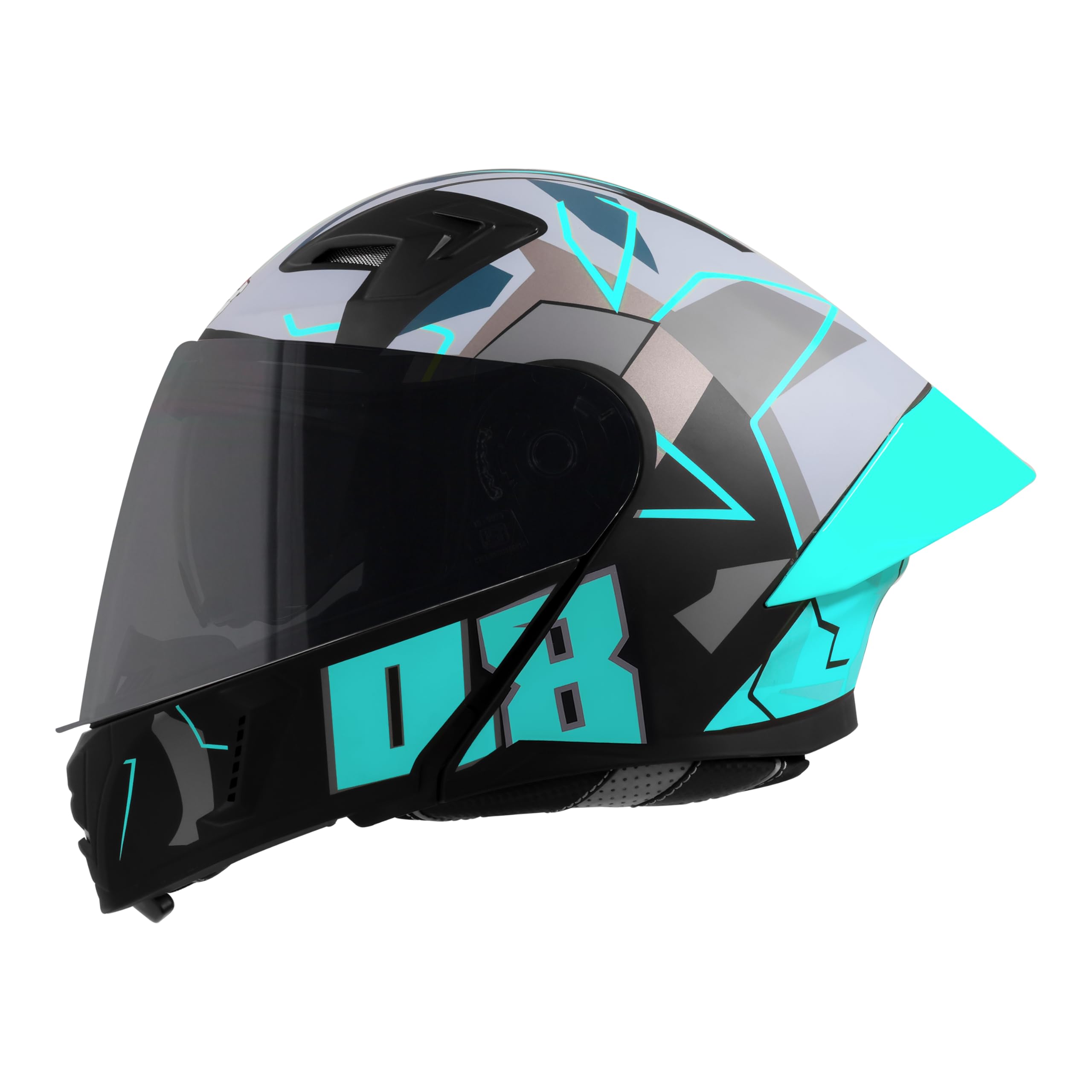 Steelbird SBA-20 08 ISI Certified Flip-Up Graphic Helmet for Men with Inner Chrome Sun Shield-image-30