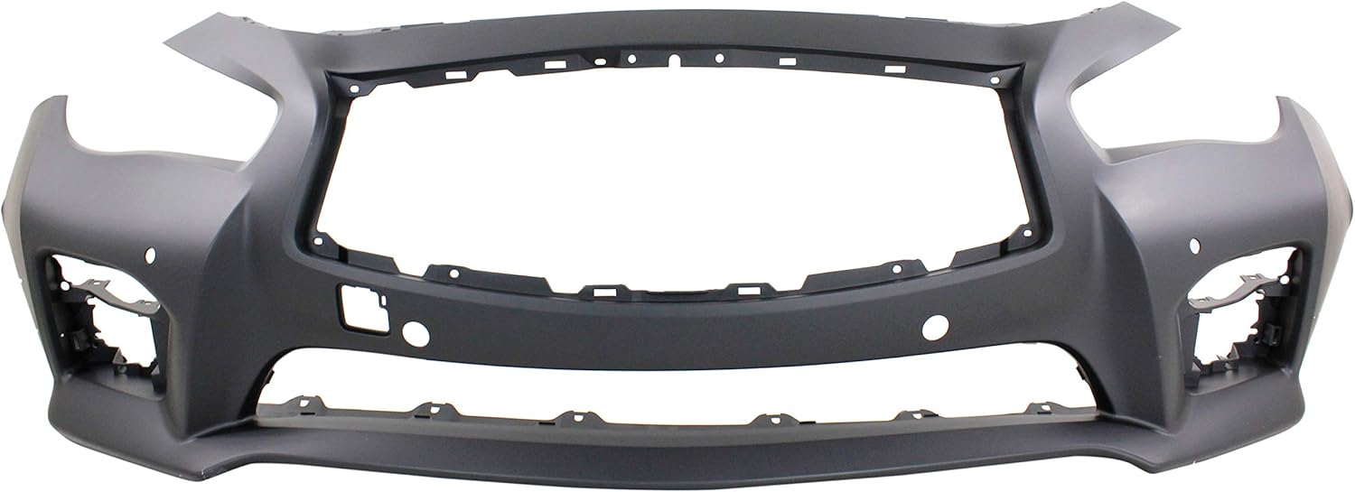 Garage-Pro Bumper Cover Compatible with 2014-2017 Infiniti Q50 With Object Sensor Holes Primed Front