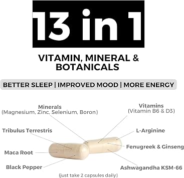 Testosterone Support for Men - Alpha Pact by Nutripact with Tribulus Terrestris, Ashwagandha, Maca, Zinc, Boron, Magnesium – 60 Vegan Capsules - Testosterone Supplements for Performance & Vitality