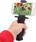 Camera Phone Handheld Stabilizer, Camera Handheld Grip Stabilizer with Phone Clamp for Smartphone Vlog Youtuber Live Video Record, Handheld Camera Phone Handle Mount Stand
