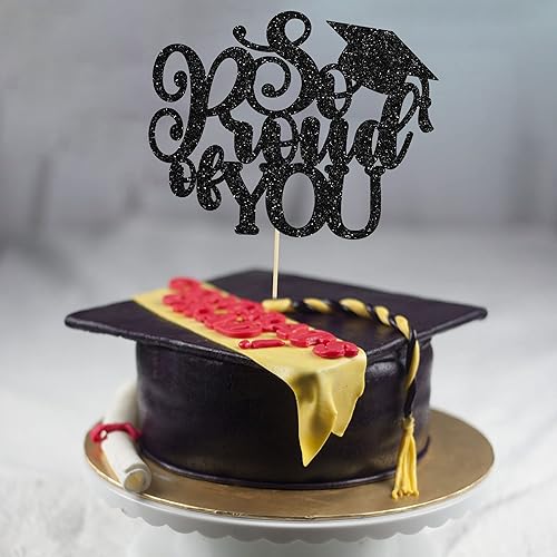 Miniatura 5 de 1 pieza de topper de pastel "Ephlyn" tan orgulloso de ti con diploma dorado, gorra de graduación, adorno de pastel, felicitaciones, clase de 2025,