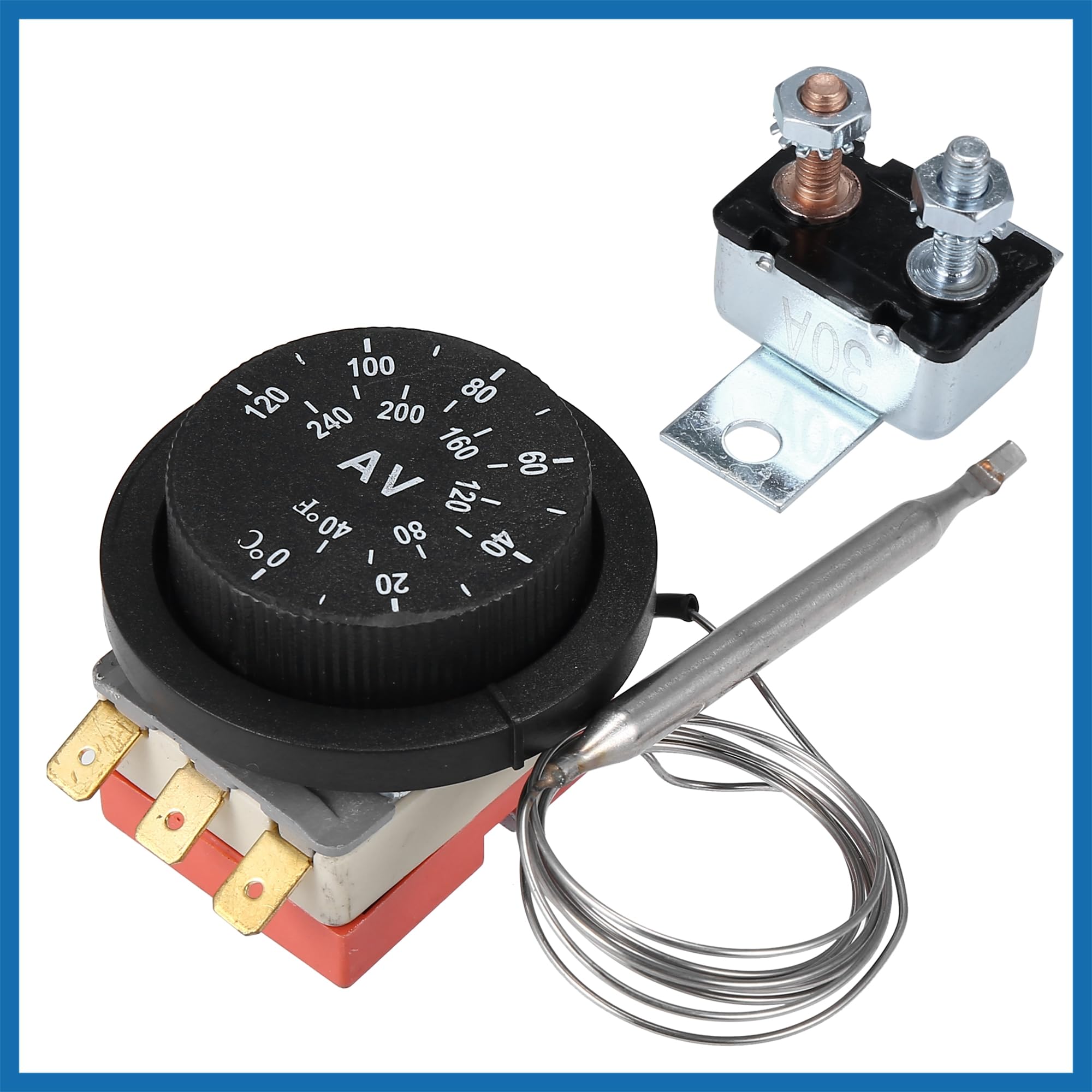 A ABSOPRO 12V Eléctrico Radiador Ventilador Termostato Controlador Cableado Relé Kit Reemplazo de artículo