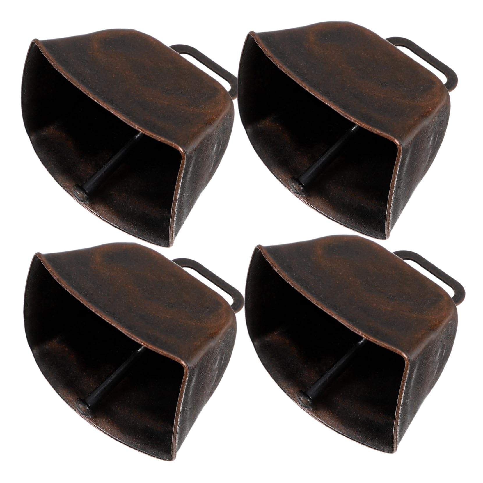 BESPORTBLE Vintage Style Cow Collar Bells 4pcs Metal Hanging Bells for Farm Pasture Sporting Events