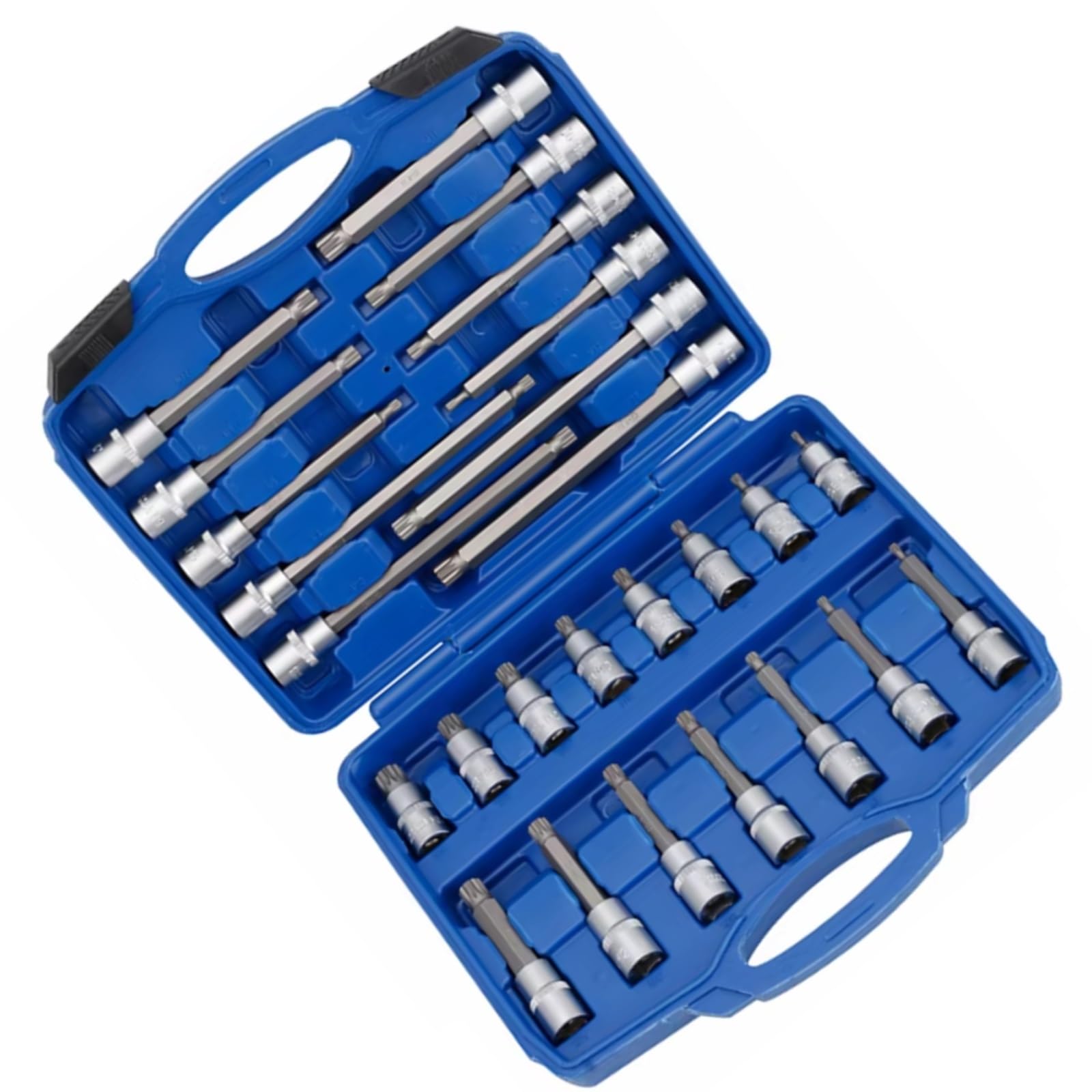 Juego Llaves Vaso Juego Llaves Impacto 1/2" 26/30/32 Uds Puntas Destornillador Profundo Herramienta Mano Kit Herramientas Reparación Automóviles Con Caja Almacenamiento(Style A)