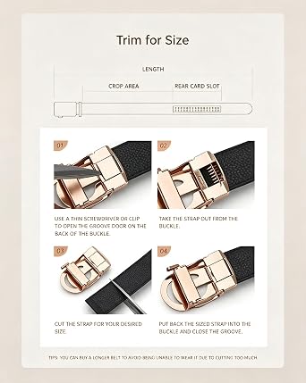 Mens Ratchet Belts Designer Belt Men Automatic Buckle Gift Box | Signature Ring Buckle, Monogram Check Strap, 1 3/8 in Wide, Trim to Fit 28-45 in Waist, 2 Colors, Business Dress Casual