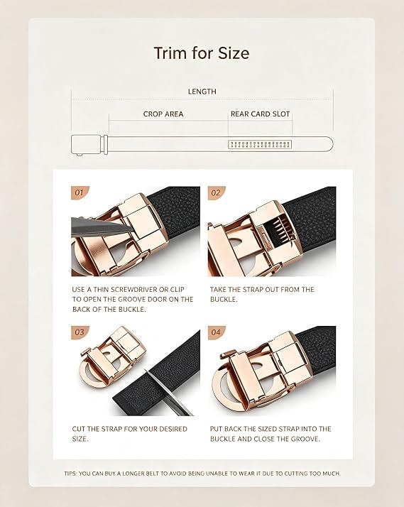 Mens Ratchet Belts Designer Belt Men Automatic Buckle Gift Box | Signature Ring Buckle, Monogram Check Strap, 1 3/8 in Wide, Trim to Fit 28-45 in Waist, 2 Colors, Business Dress Casual