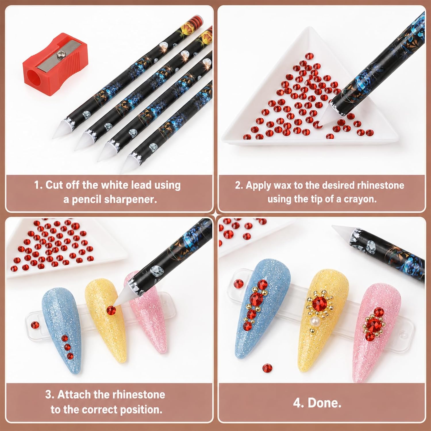 26 Pcs Wax Pencil for Rhinestones Set 20 Rhinestone Picker Tool