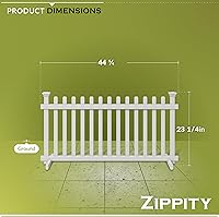 Vista 5 de Zippity - Kit de valla portátil independiente para cachorros, 22 pulgadas de alto x 44 pulgadas de ancho (2 paneles), corral para perros