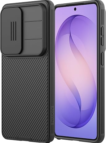 Nillkin for Samsung Galaxy S26 Ultra Case with Camera Cover, [Patented Lens Protection] Thin Slim Military-Grade Shockproof Silicone Case, Anti-Slip S26 Ultra Rugged Phone Case for Men & Women, Black