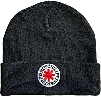 込み RED HOT CHILI PEPPERS Asterisk Beanie Men's Red Hot Chili Peppers Classic Asterisk Beanie Black at