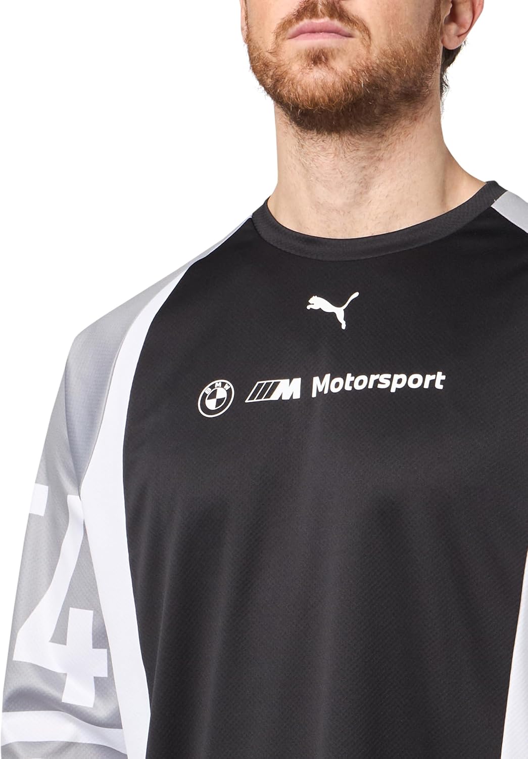 PUMA Mens BMW M Motorsport Lifestyle Crew Neck Jersey Casual - Black - Image 3