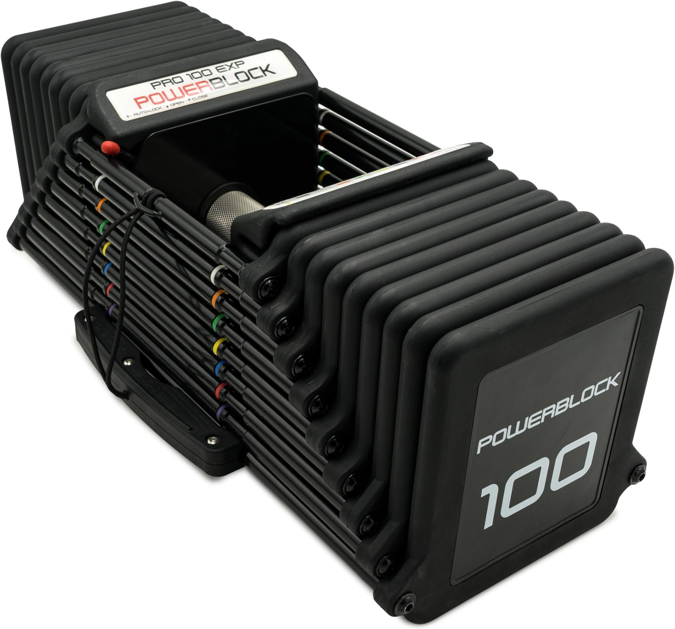 PowerBlock Pro 100 Adjustable Dumbbell, Sold As A Single Unit 5-100 lb Dumbbell – Durable Steel Build, Innovative Workout Equipment, Strength Training