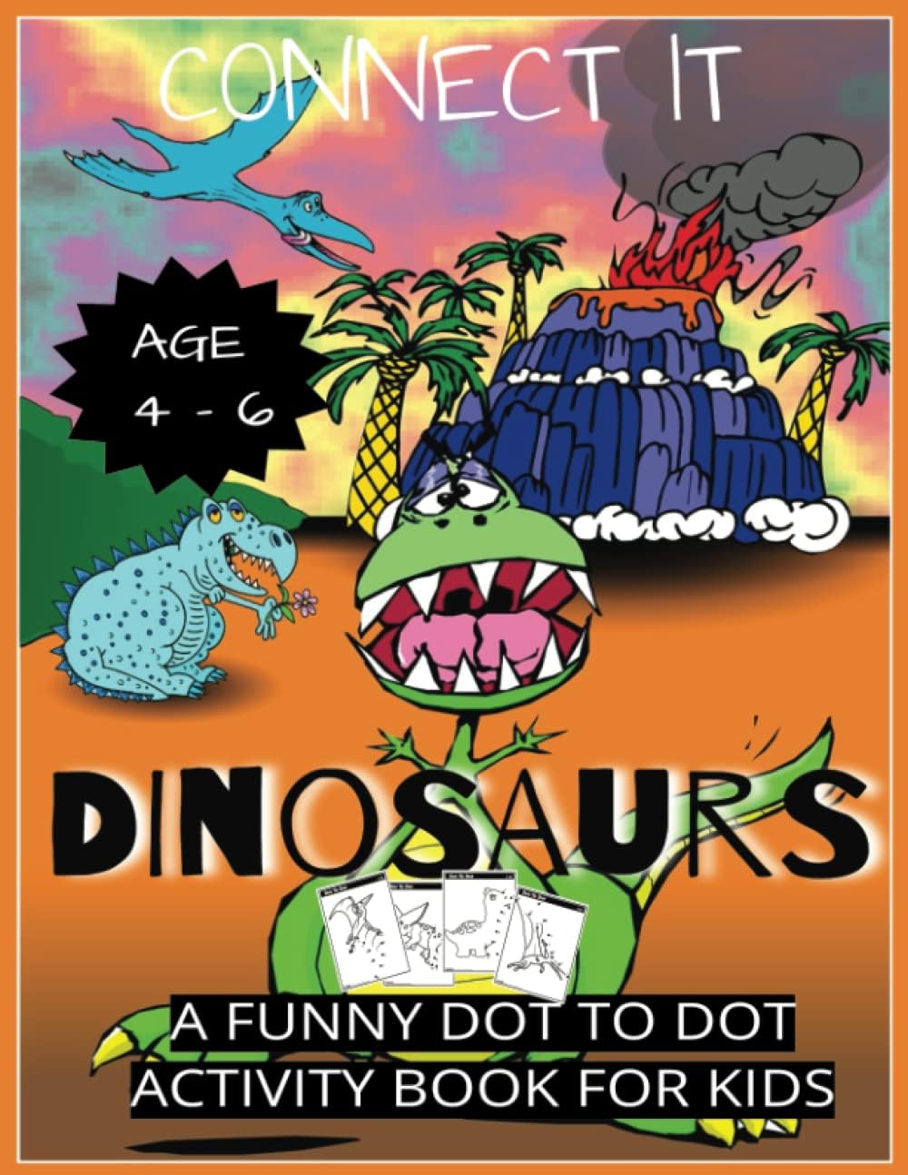 CONNECT IT 001 | Discover Dinosaurs with Connect-the-Dots: A Fun Coloring Adventure for Kids! (age 4-6)