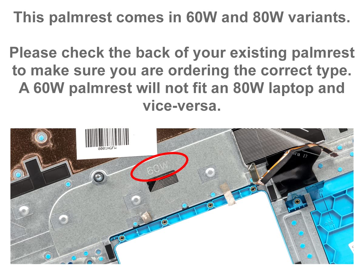 Dell G3-3500 60W Non-Bio Repose-Poignets et Clavier FRANÇAIS Rétroéclairé - 02DPKM + 0CMH7P (Reconditionné)