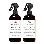 Muse Apothecary Linen Ritual - Aromatic, Soothing, and Relaxing Linen Mist, Laundry and Fabric Spray - Infused with Aromatherapy Essential Oils - 8 oz, Tonka Bean + Amber + Warm Cedarwood, 2 Pack