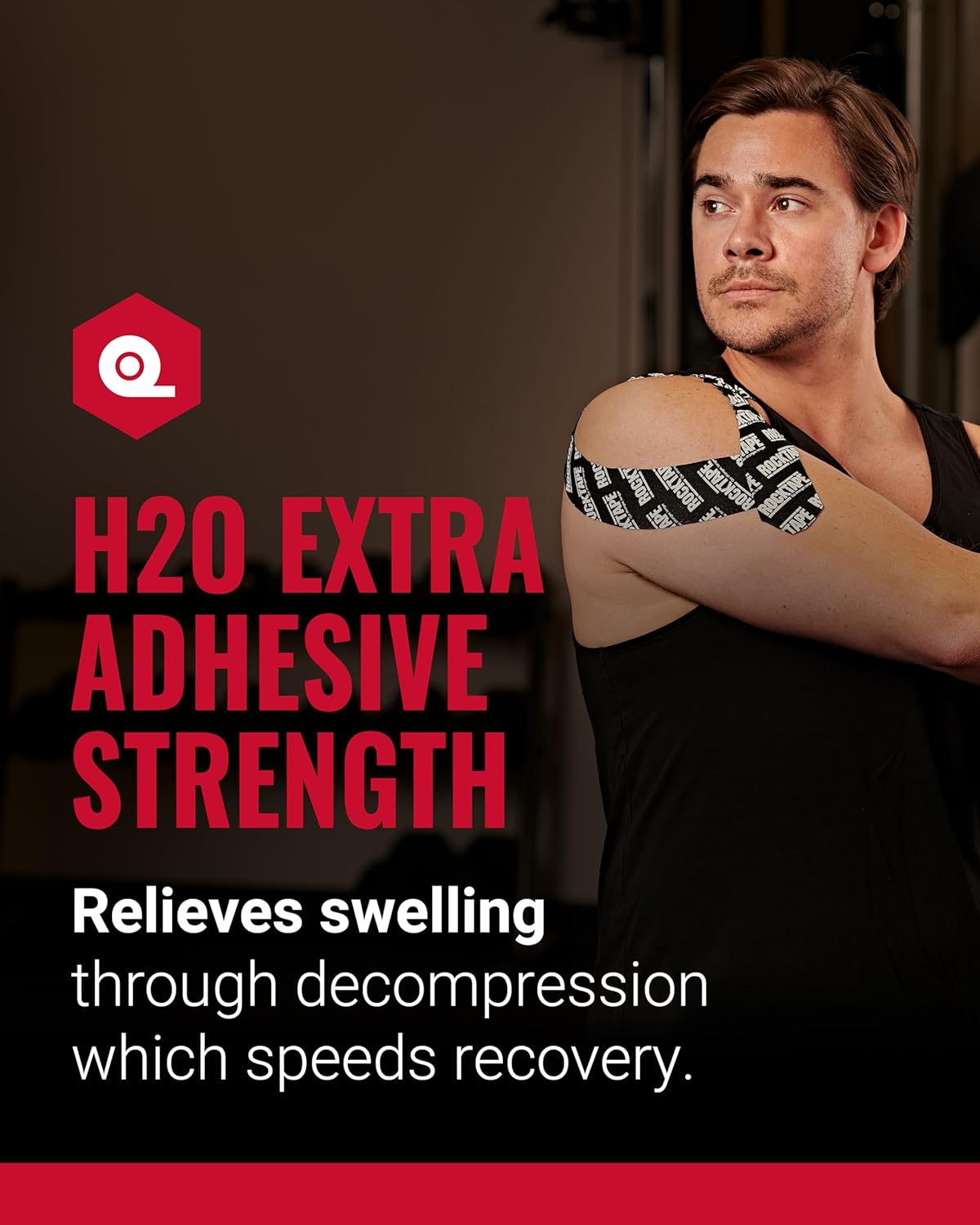 RockTape Extra Sticky Kinesiology Tape - Athletic Tape for Muscle Pain Relief, Injury Recovery - Microscopic Skin Lifting & Decompression - Sweat & Water Resistant - Image 2