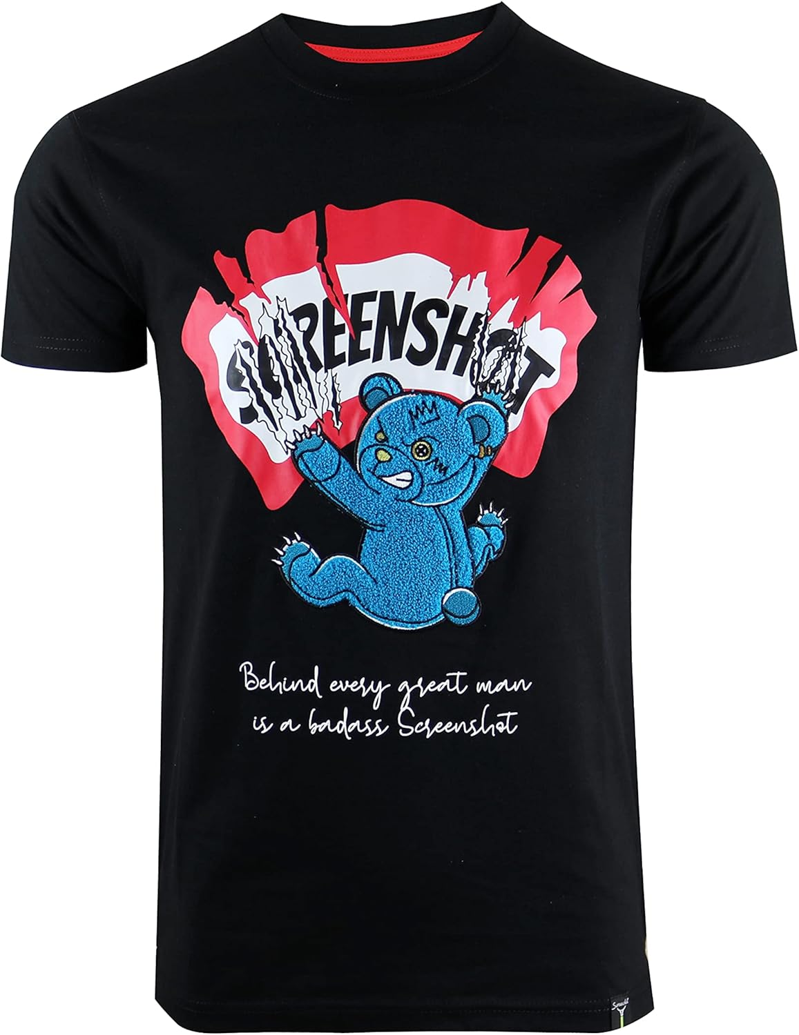 SCREENSHOT-2202-SS-2 Mens Stylish Double Layer Patch Embroidery High Density Gel Premium Quality Tee